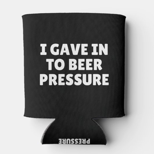 Ik gaf toe aan de bierdruk blikjeskoeler (Achterkant)