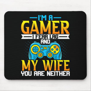 Ik Gamer Liefhebber Echtgenoot Gamer Angst Muismat