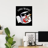 Ik Gazen De Blues Grappige Eerste Hulp Pun Donkere Poster (Thuiskantoor)