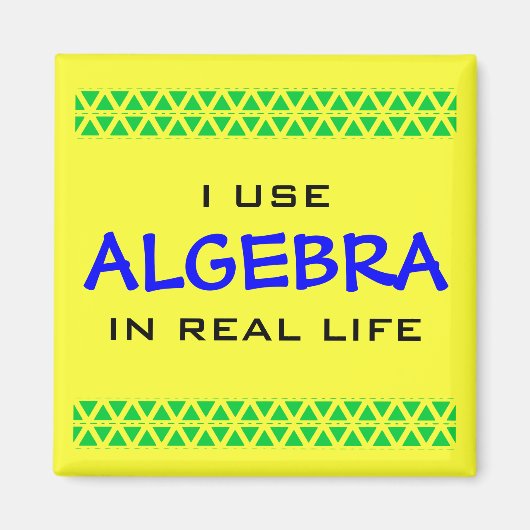 IK GEBRUIK ALGEBRA IN HET ECHTE LEVEN MAGNEET (Voorkant)