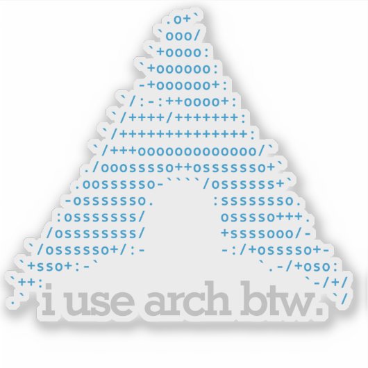 "ik gebruik arch btw." 4-inch Transparante Cut-Out Sticker (Voorkant)