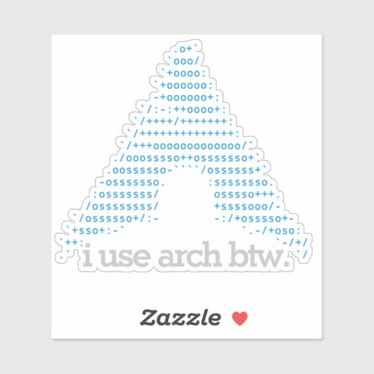 "ik gebruik arch btw." 4-inch Transparante Cut-Out Sticker (Vel)