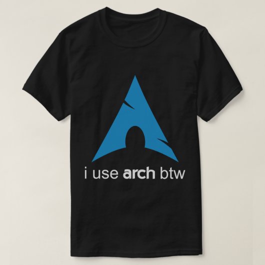 Ik gebruik Arch Btw Linux T-shirt (Design voorkant)