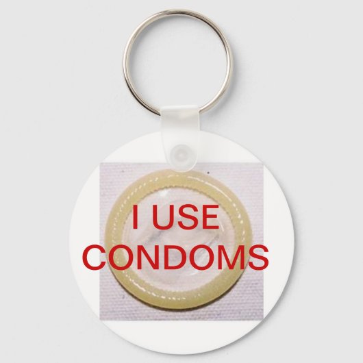 IK GEBRUIK CONDOMS SLEUTELHANGER (Voorkant)