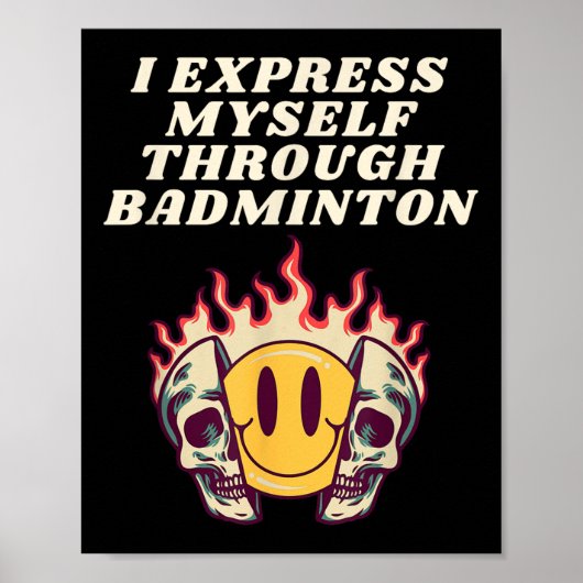 Ik gebruik de badminton racket shuttle poster (Voorkant)