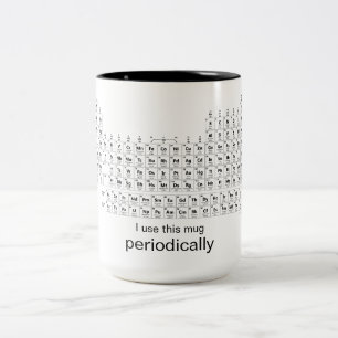 Ik gebruik deze mok periodiek periodiek wetenschap