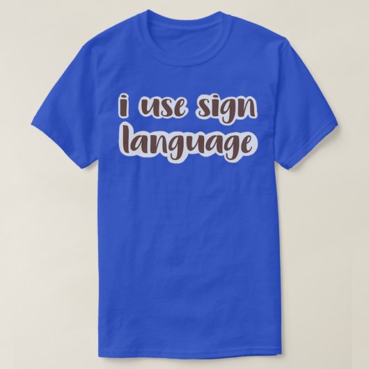 ik gebruik gebarentaal medium bruin t-shirt (Design voorkant)