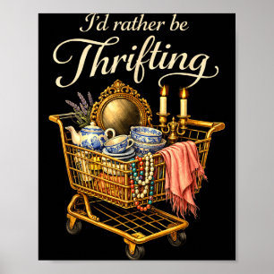 Ik Gebruik Liever Tweedehands Winkelspreuk Vintage Poster