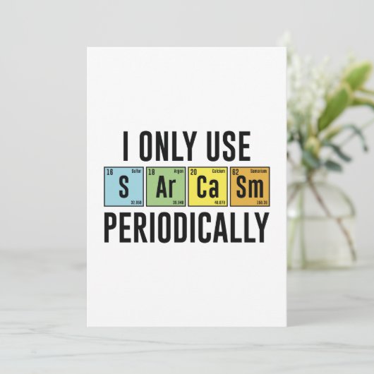 Ik gebruik Sarcasm alleen periodiek Bedankkaart (Staand voorkant)