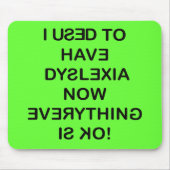 Ik gebruik voor dyslexie (zwarte tekst) muismat (Voorkant)