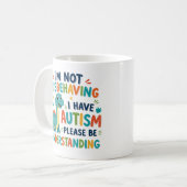Ik gedraag me niet slecht, ik heb autisme koffiemok (Voorkant links)