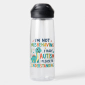 Ik gedraag me niet slecht, ik heb autisme waterfles (Achterkant)