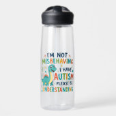 Ik gedraag me niet slecht, ik heb autisme waterfles (Voorkant)
