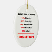 IK GEEF 100% OP HET WERK KERAMISCH ORNAMENT (Rechts)