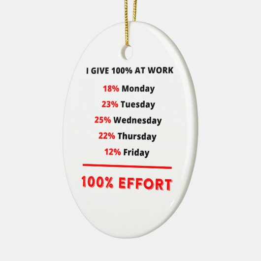 IK GEEF 100% OP HET WERK KERAMISCH ORNAMENT (Links)