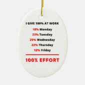 IK GEEF 100% OP HET WERK KERAMISCH ORNAMENT (Voorkant)