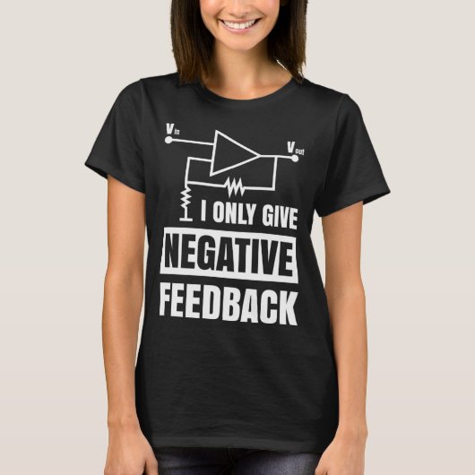 Ik geef alleen negatieve feedback op Electrical Fu T-shirt (Voorkant)