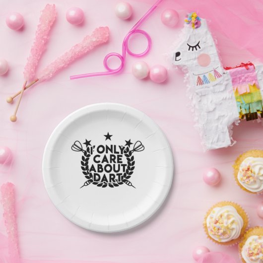 Ik geef alleen om Dart Papieren Bordje (Feest)