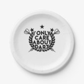 Ik geef alleen om Dart Papieren Bordje (Voorkant)
