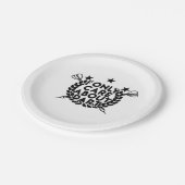 Ik geef alleen om Dart Papieren Bordje (Gekanteld)