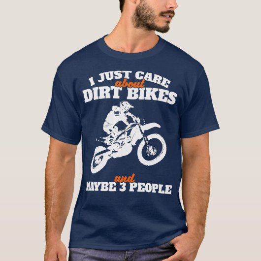 Ik geef alleen om Dirt Bike Enduro Biker Gift T-shirt (Voorkant)