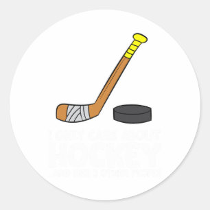 Ik Geef Alleen Om Hockey En Misschien Zo'n 3 Mense Ronde Sticker