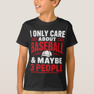 Ik Geef Alleen Om Honkbal Grappige Quote T-shirt
