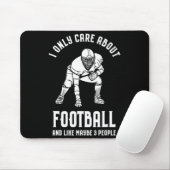 Ik geef alleen om mijn Football en om 3 mensen Muismat (Met muis)