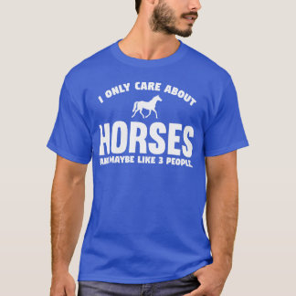 Ik geef alleen om paarden Grappig Paardrijden Gift T-shirt