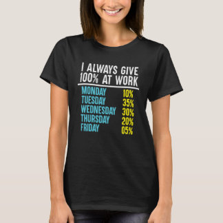 Ik Geef Altijd 100 Op Mijn Werk T-shirt