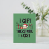 Ik Geef Cadeaus Daarom Besta Ik Kerstmis Briefkaart (Staand voorkant)