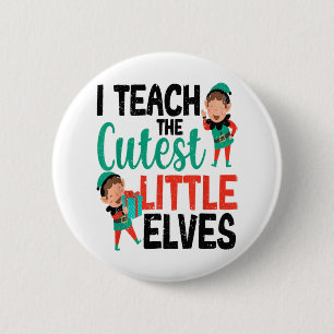 Ik geef de beste kleine Elves grappige kerstte Ronde Button 5,7 Cm