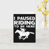 Ik geef de Rool om hier te zijn... grappige paarde Kaart (Gele Bloem)