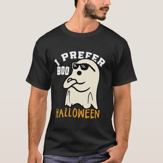 Ik geef de voorkeur aan Halloween Funny Ghost Matc T-shirt (Voorkant)