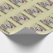 Ik geef de voorkeur aan Halloween Spooky Xmas Skel Cadeaupapier (Hoek)