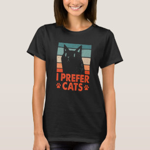 Ik Geef De Voorkeur Aan Katten Introvert Kat Antis T-shirt