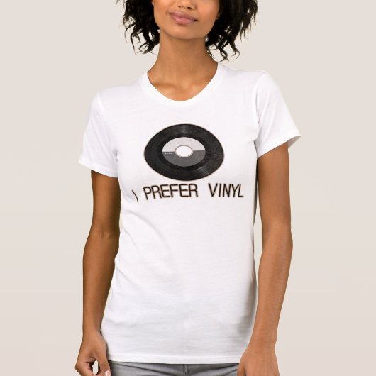 Ik geef de voorkeur aan Vinyl T-Shirt (Voorkant)