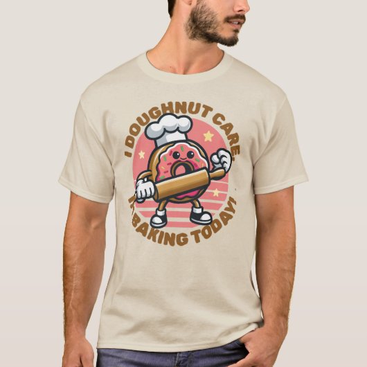 Ik geef donut zorg, ik bak vandaag t-shirt (Voorkant)