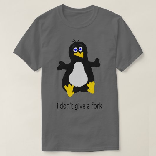 IK GEEF EEN FORK LINUX FAN T-SHIRT (Design voorkant)