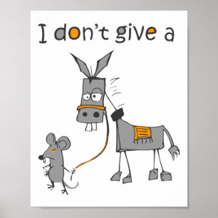 Ik Geef Een Rat En Muis Lopend Grappig Lange Sl Poster