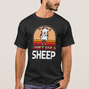 Ik Geef Een Schaap Zwart En Wit Boerderijdier Niet T-shirt