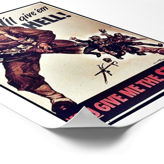 Ik geef 'Em Hell'. Poster (Hoek)