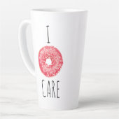 Ik Geef Er Geen Donut Om Kunst Latte Mok (Linkerhoek)