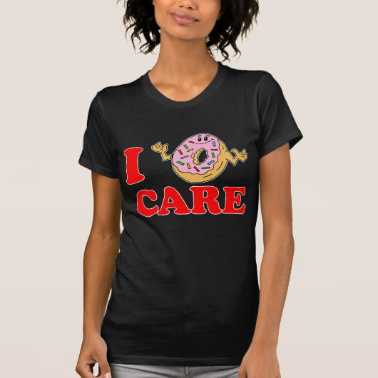 Ik geef er niets om (Doughnut, niet doen) T-shirt (Voorkant)