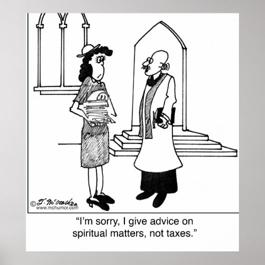 Ik geef geen advies over belastingen poster (Voorkant)