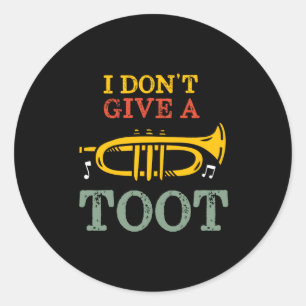 Ik Geef Geen Bal Bla Funny Trompetspeler Puns Ronde Sticker