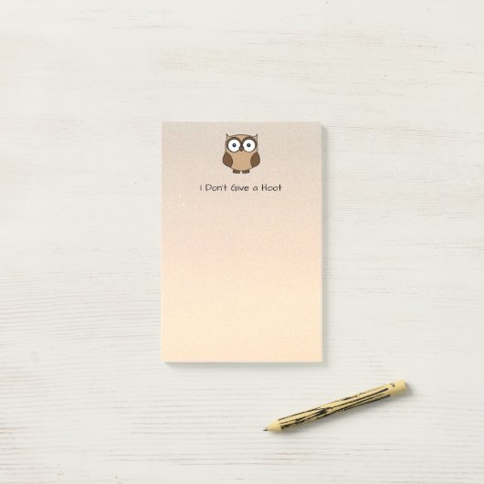 Ik Geef Geen Bal Uil Maatwerk Post-it® Notes (Op bureau)