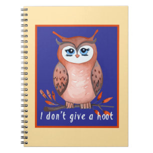 Ik geef geen cadeau voor een hoot, uilenliefhebber notitieboek