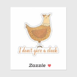 Ik geef geen Cluck Funny Chicken Pun Sticker