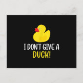 Ik geef geen Duck Funny Rubber Duck Mannen Vrouwen Aankondigingskaart (Voorkant)